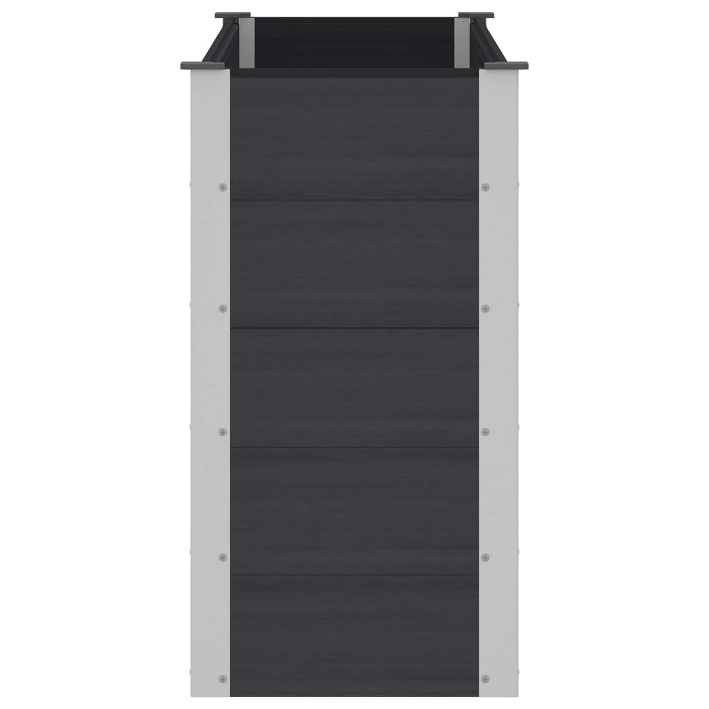 vidaXL Podniesiona rabata ogrodowa Czarny 150 x 50 x 91 cm