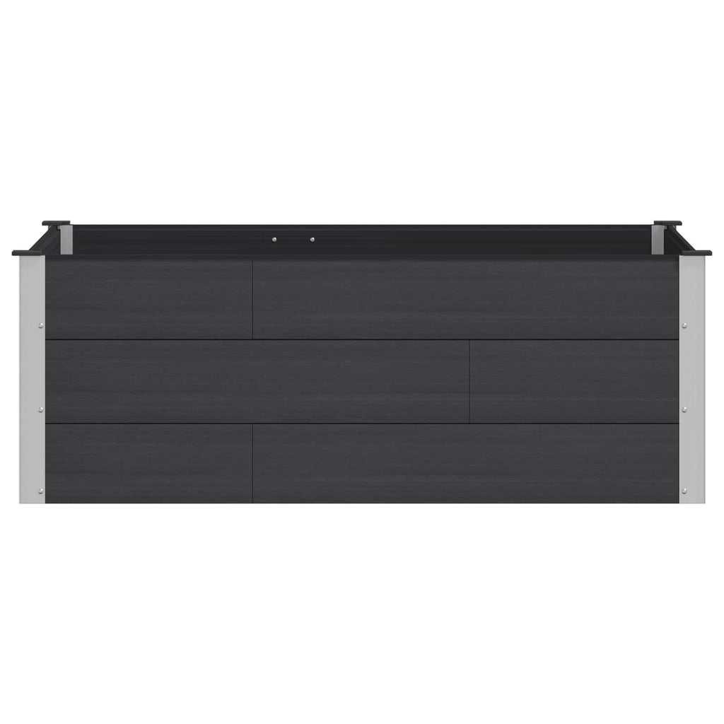 vidaXL Podniesiona rabata ogrodowa Czarny 150 x 100 x 54 cm