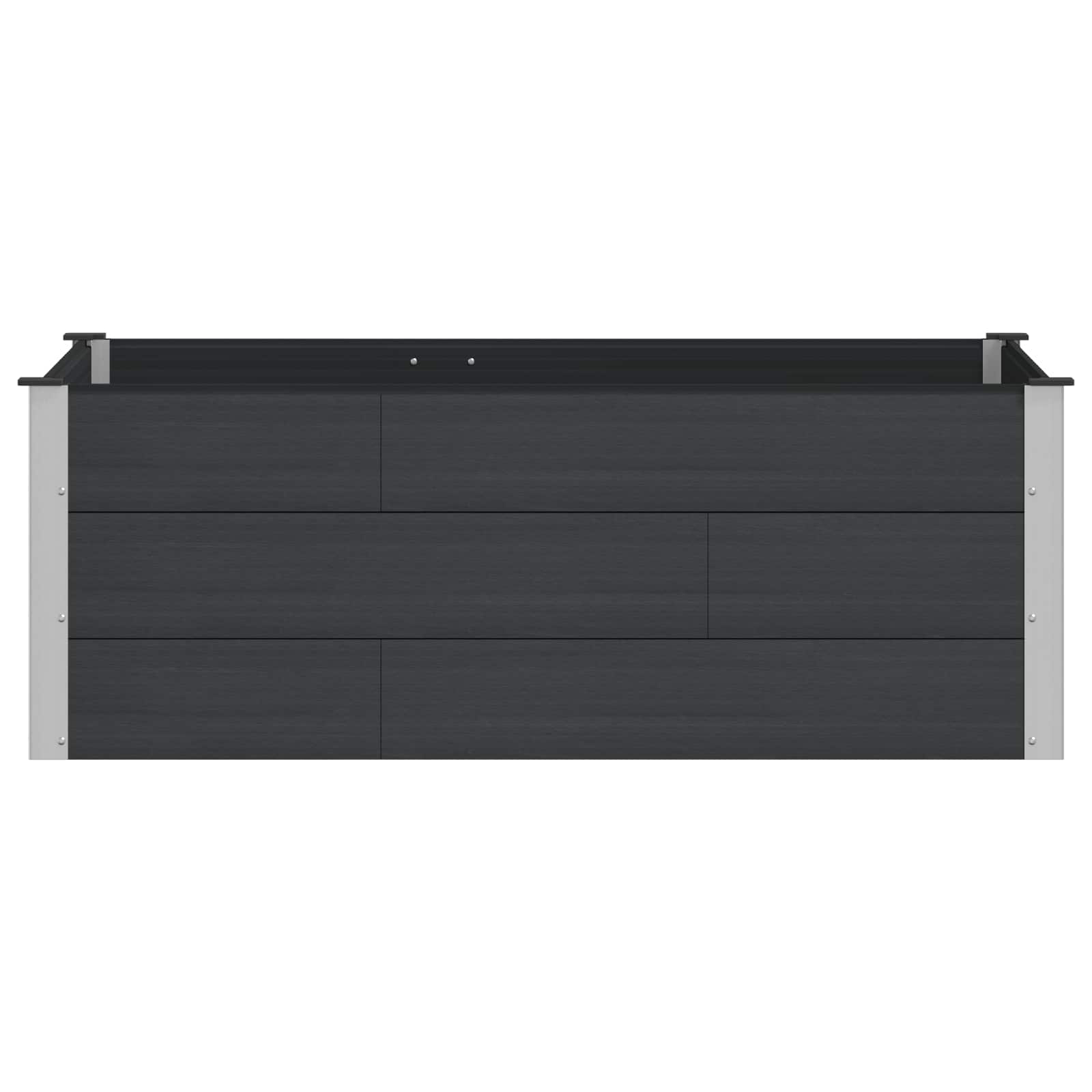 vidaXL Podniesiona rabata ogrodowa Czarny 150 x 100 x 54 cm