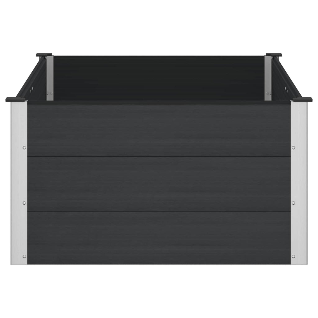 vidaXL Podniesiona rabata ogrodowa Czarny 150 x 100 x 54 cm