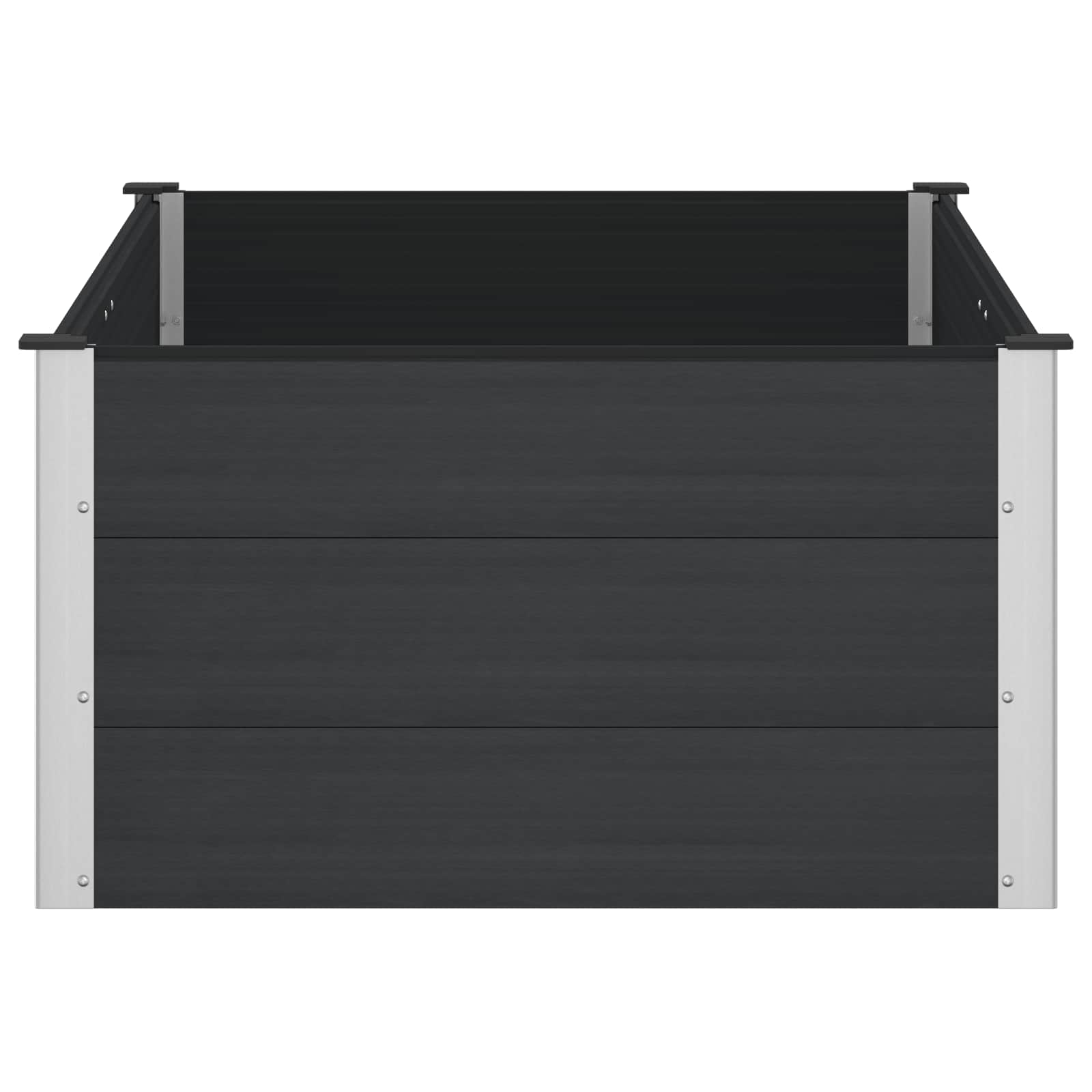 vidaXL Podniesiona rabata ogrodowa Czarny 150 x 100 x 54 cm