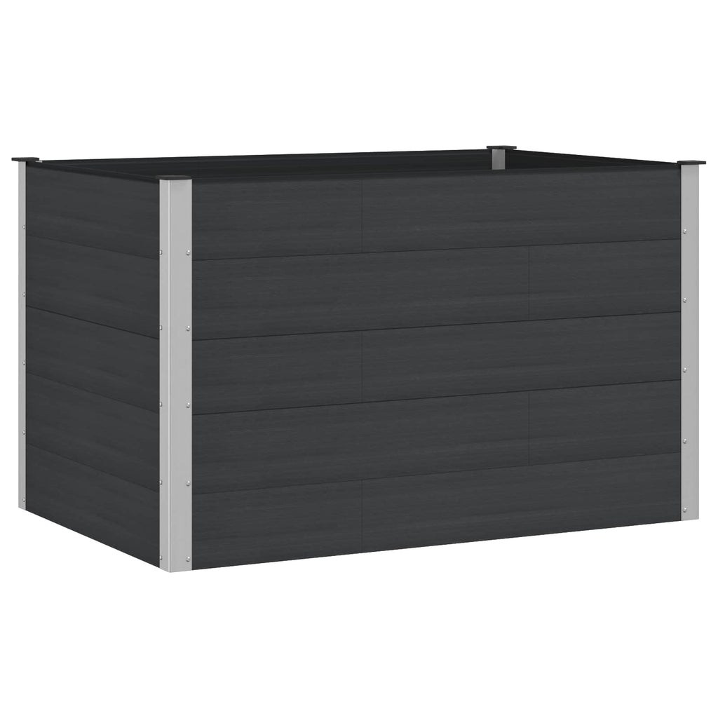 vidaXL Podniesiona rabata ogrodowa Czarny 150 x 100 x 91 cm