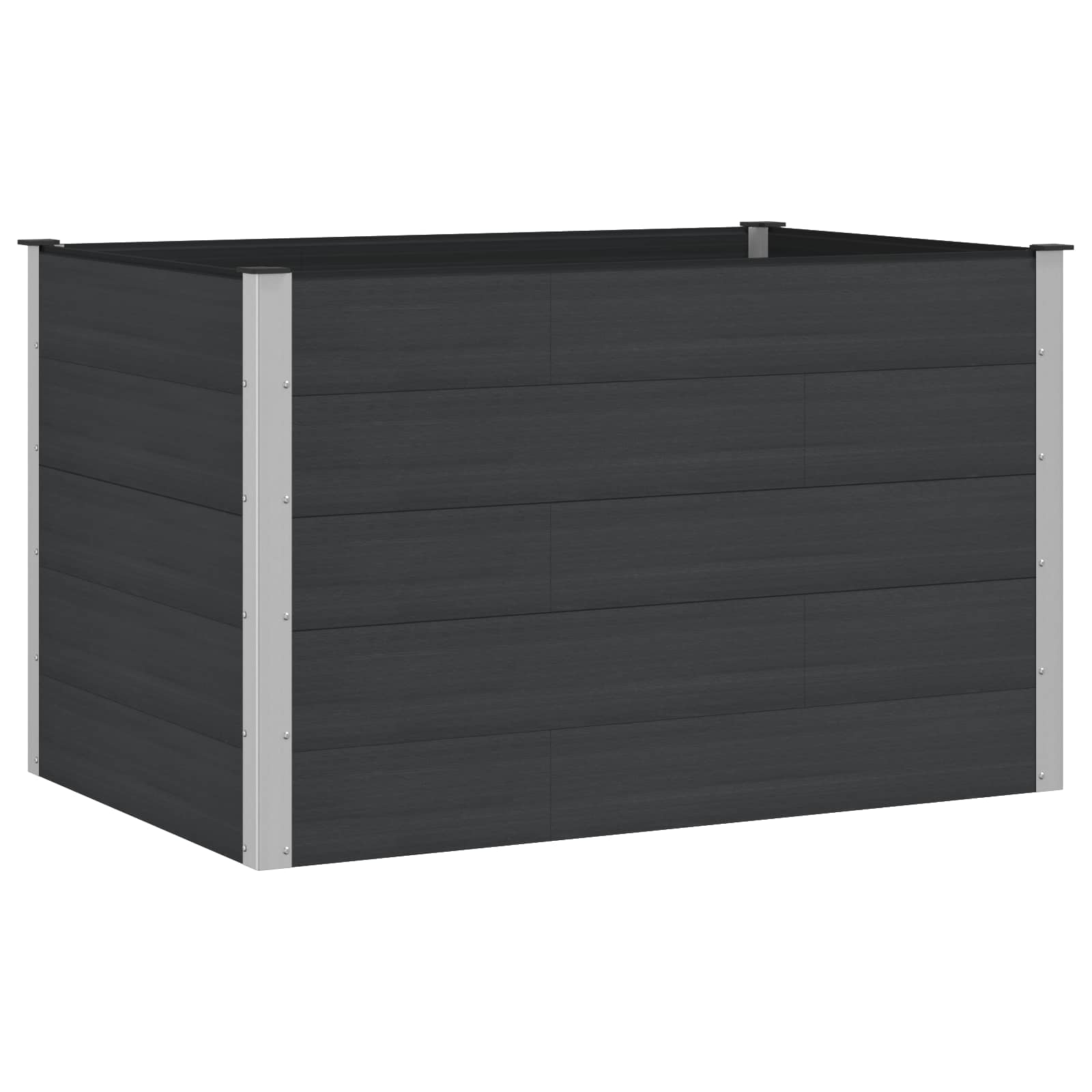vidaXL Podniesiona rabata ogrodowa Czarny 150 x 100 x 91 cm