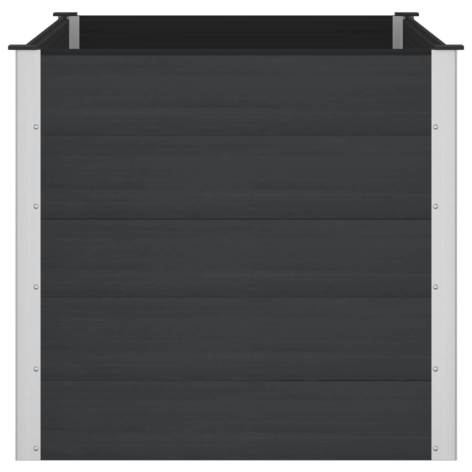 vidaXL Podniesiona rabata ogrodowa Czarny 150 x 100 x 91 cm