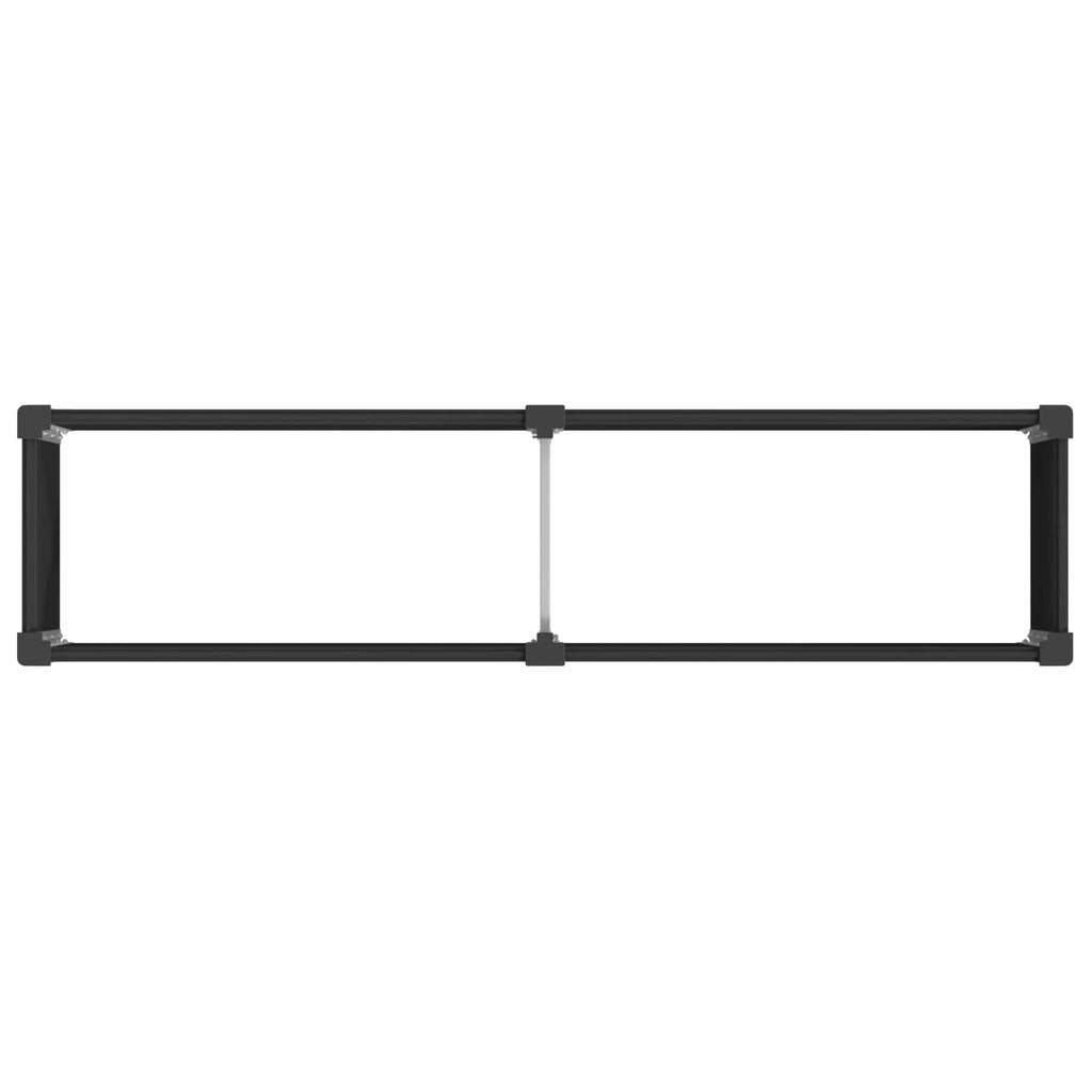 vidaXL Podniesiona rabata ogrodowa Czarny 200 x 50 x 54 cm