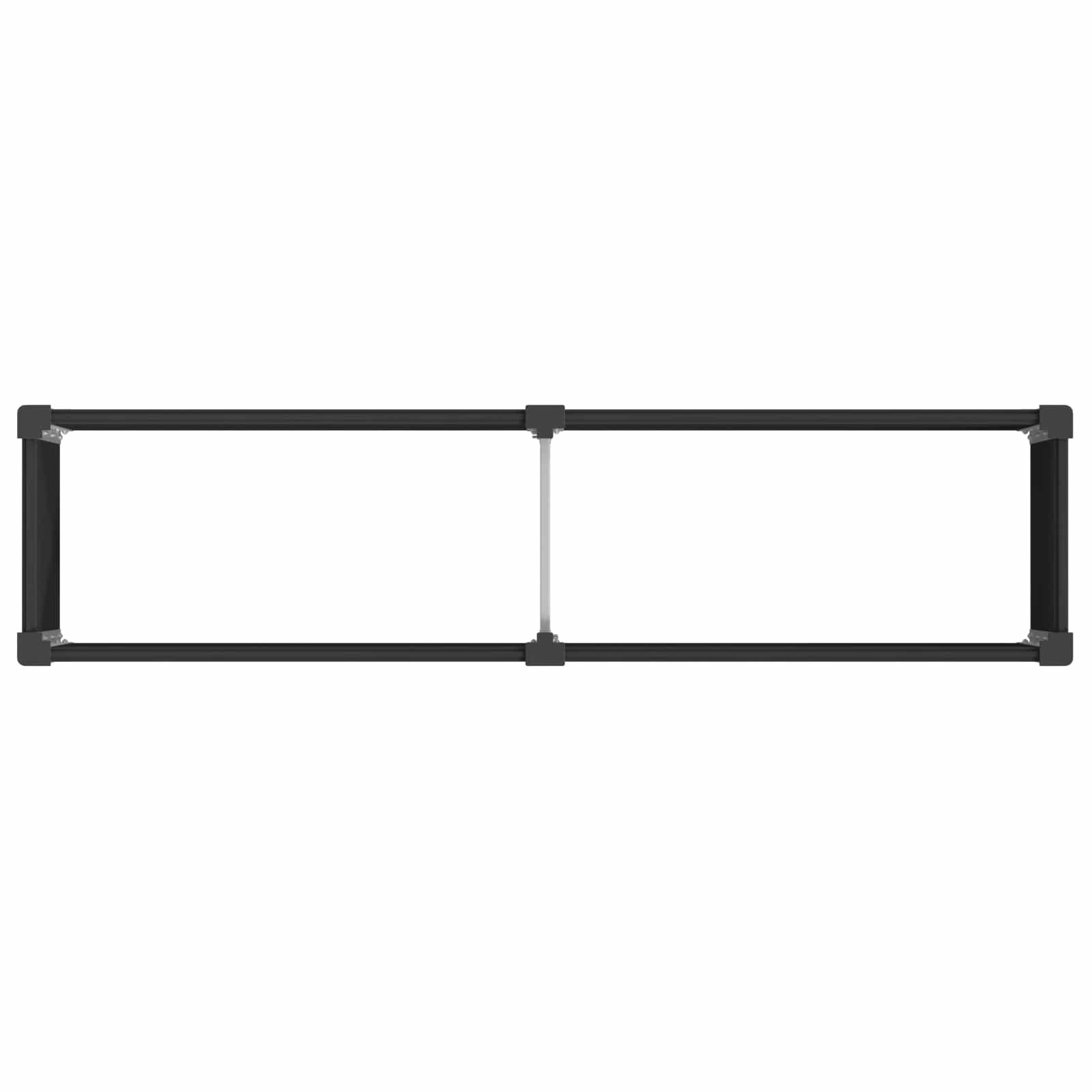 vidaXL Podniesiona rabata ogrodowa Czarny 200 x 50 x 54 cm