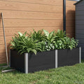 vidaXL Podniesiona rabata ogrodowa Czarny 200 x 100 x 54 cm