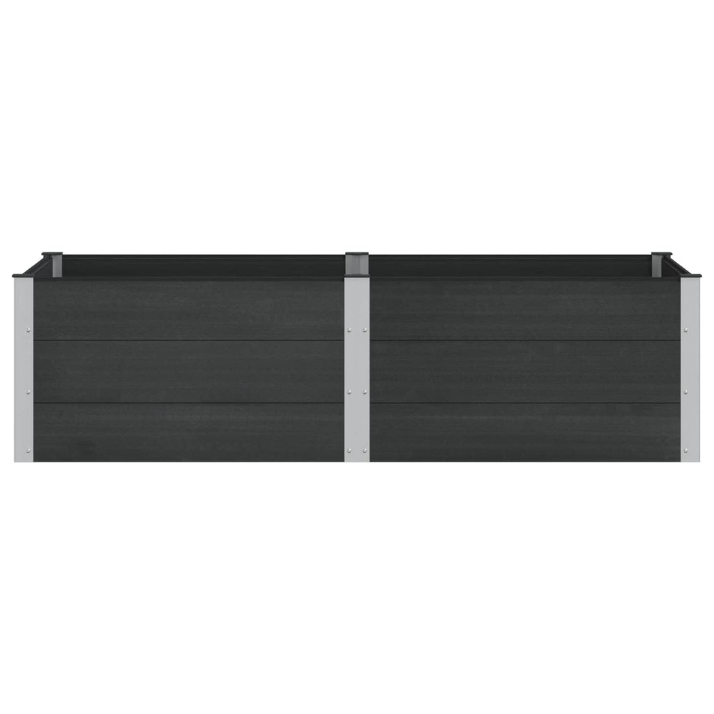 vidaXL Podniesiona rabata ogrodowa Czarny 200 x 100 x 54 cm