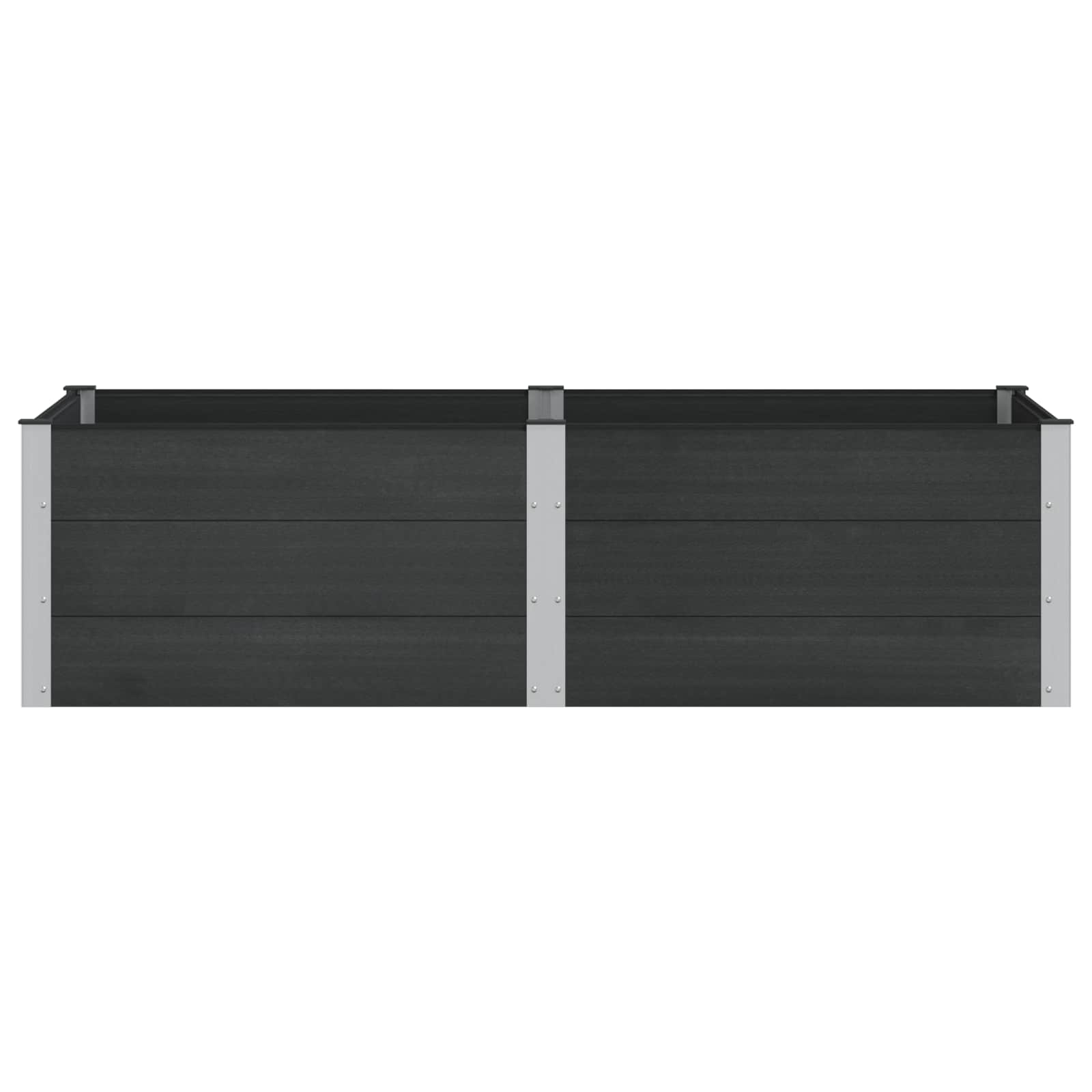 vidaXL Podniesiona rabata ogrodowa Czarny 200 x 100 x 54 cm