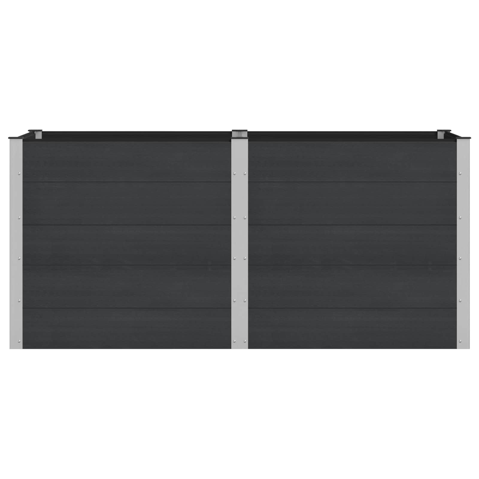 vidaXL Podniesiona rabata ogrodowa Czarny 200 x 100 x 91 cm