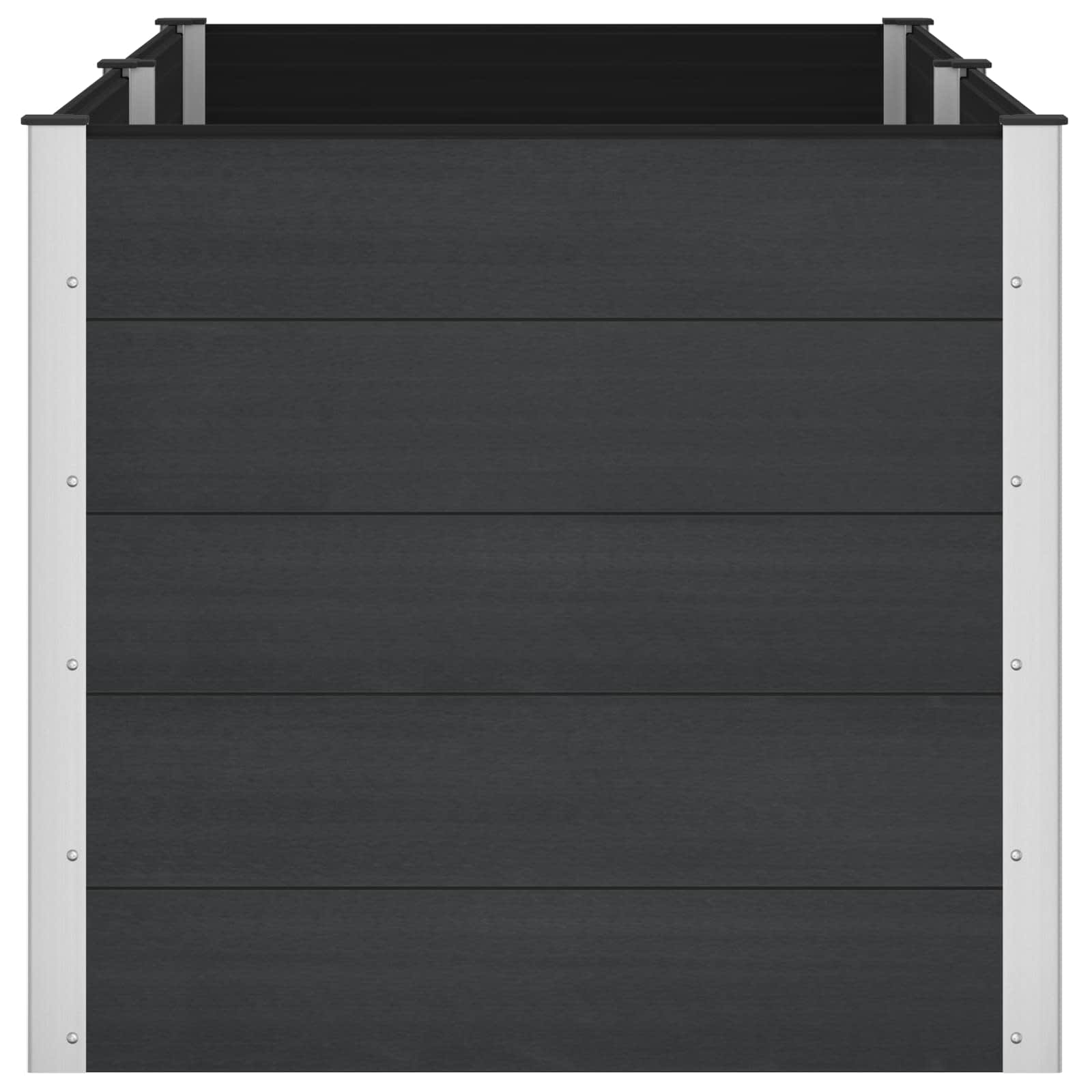 vidaXL Podniesiona rabata ogrodowa Czarny 200 x 100 x 91 cm