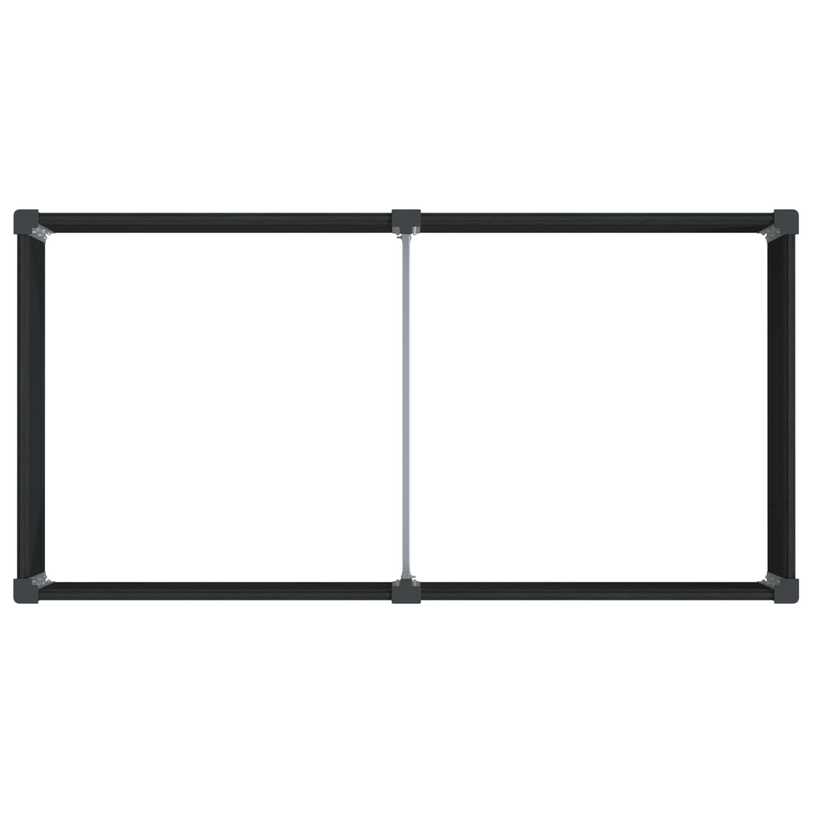 vidaXL Podniesiona rabata ogrodowa Czarny 200 x 100 x 91 cm
