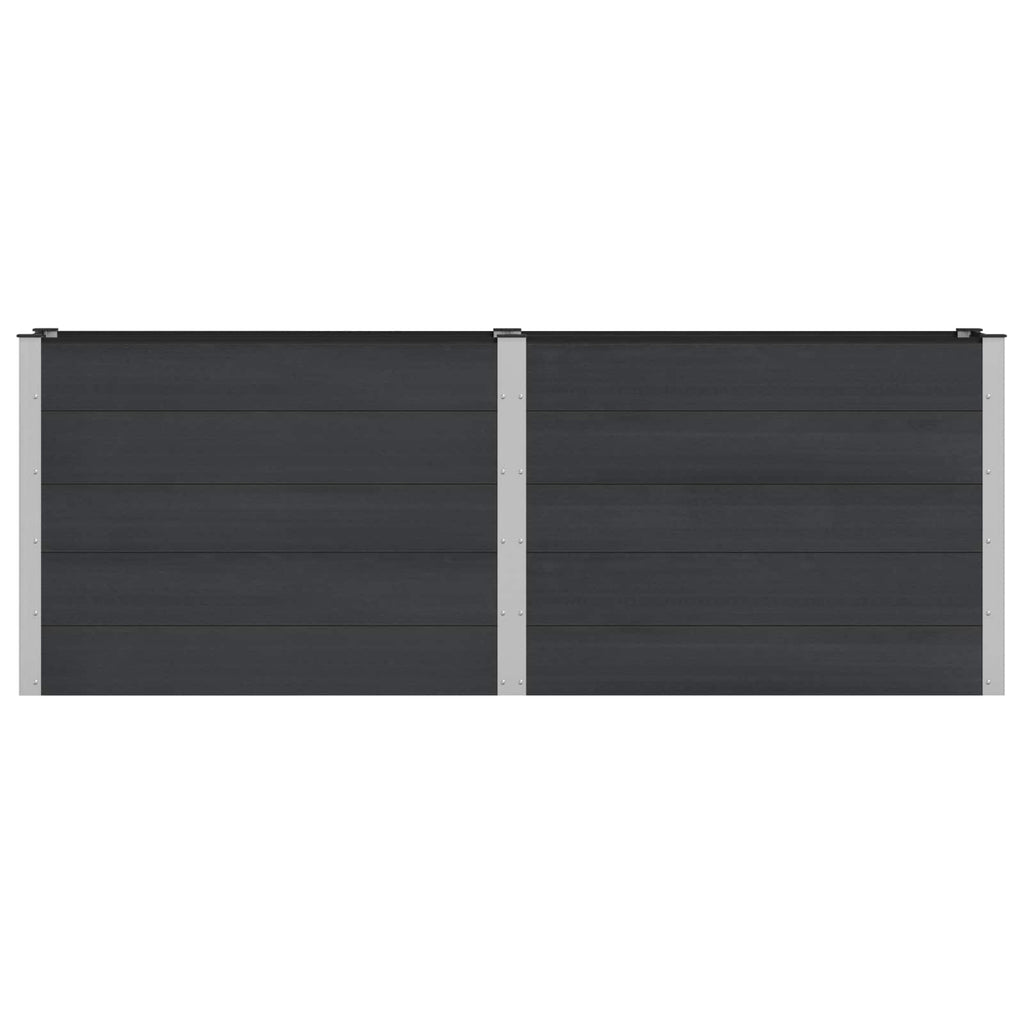 vidaXL Podniesiona rabata ogrodowa Czarny 250 x 50 x 91 cm