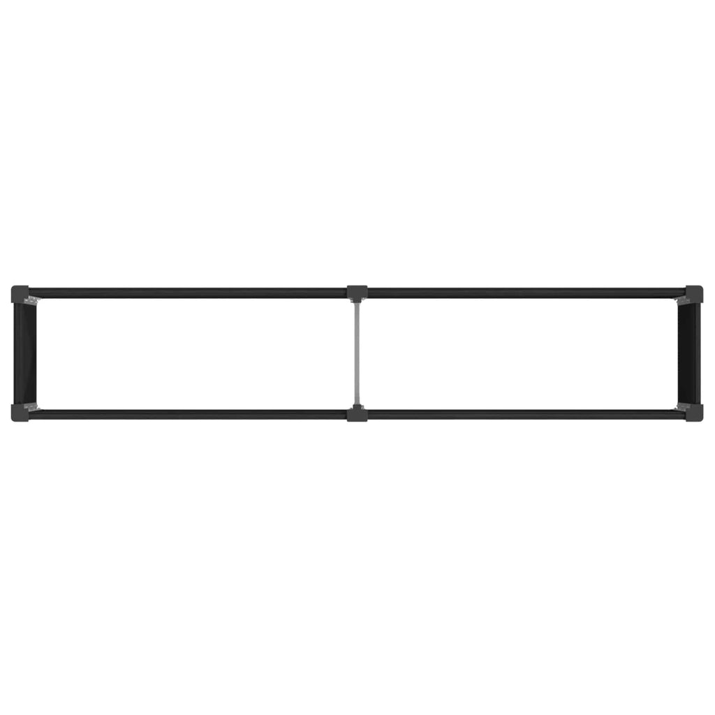 vidaXL Podniesiona rabata ogrodowa Czarny 250 x 50 x 91 cm