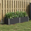 vidaXL Podniesiona rabata ogrodowa Czarny 250 x 100 x 54 cm