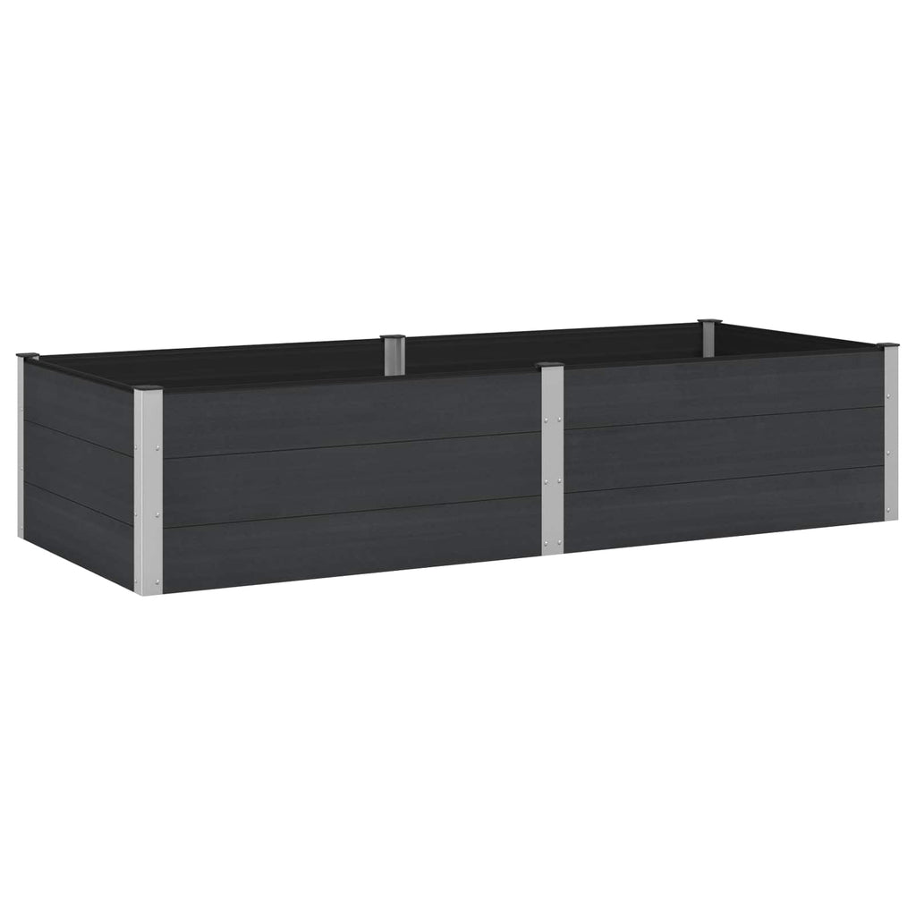 vidaXL Podniesiona rabata ogrodowa Czarny 250 x 100 x 54 cm