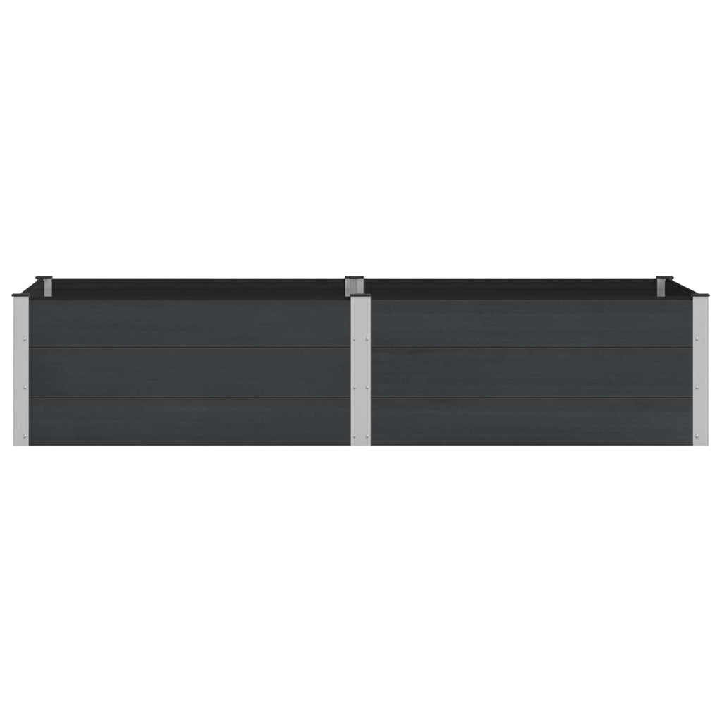 vidaXL Podniesiona rabata ogrodowa Czarny 250 x 100 x 54 cm