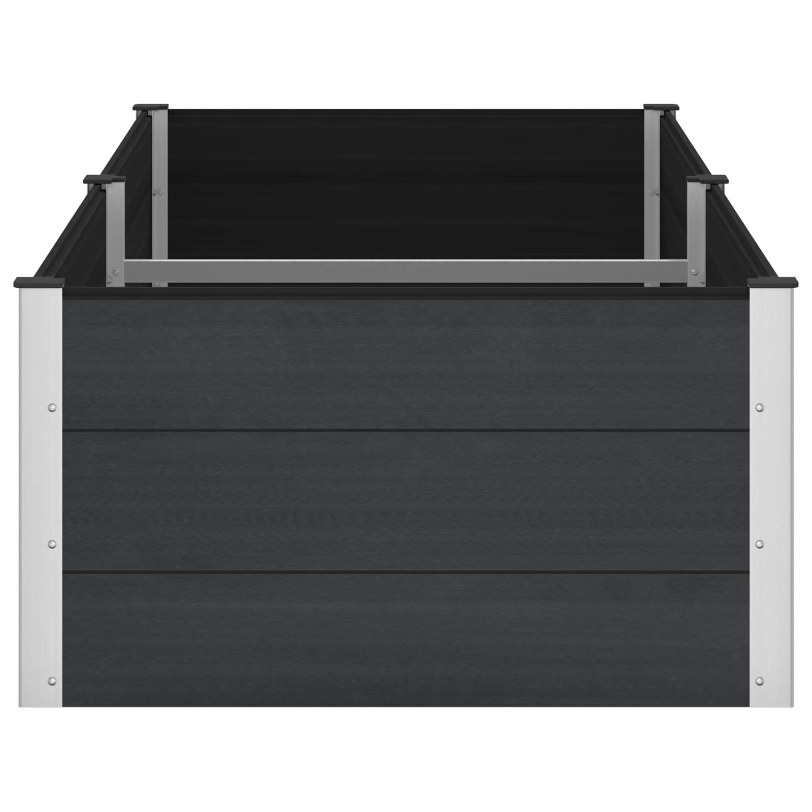 vidaXL Podniesiona rabata ogrodowa Czarny 250 x 100 x 54 cm