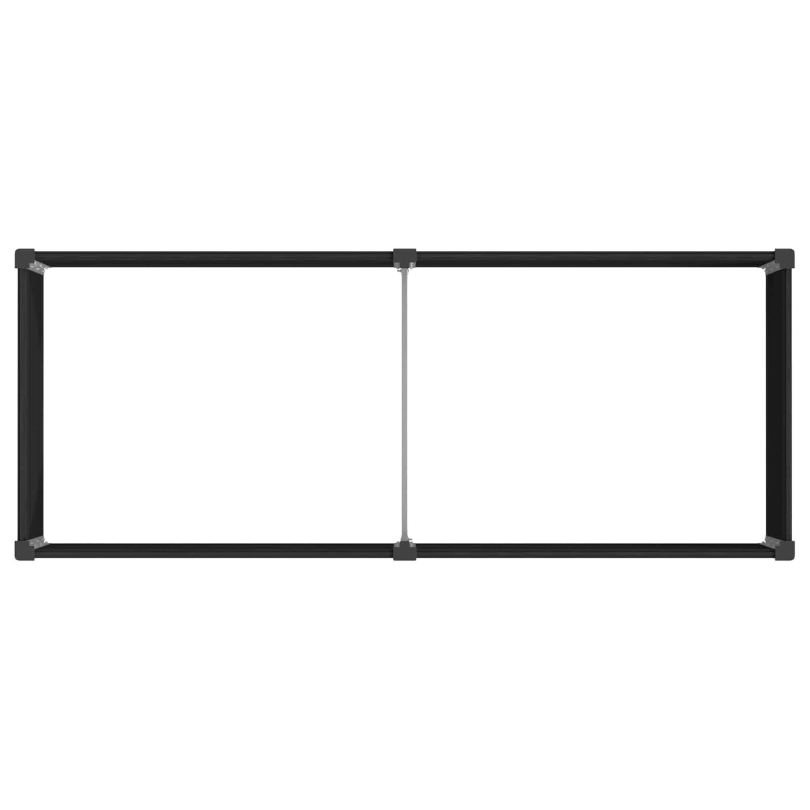 vidaXL Podniesiona rabata ogrodowa Czarny 250 x 100 x 54 cm