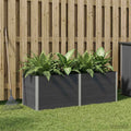 vidaXL Podniesiona rabata ogrodowa Czarny 250 x 100 x 91 cm