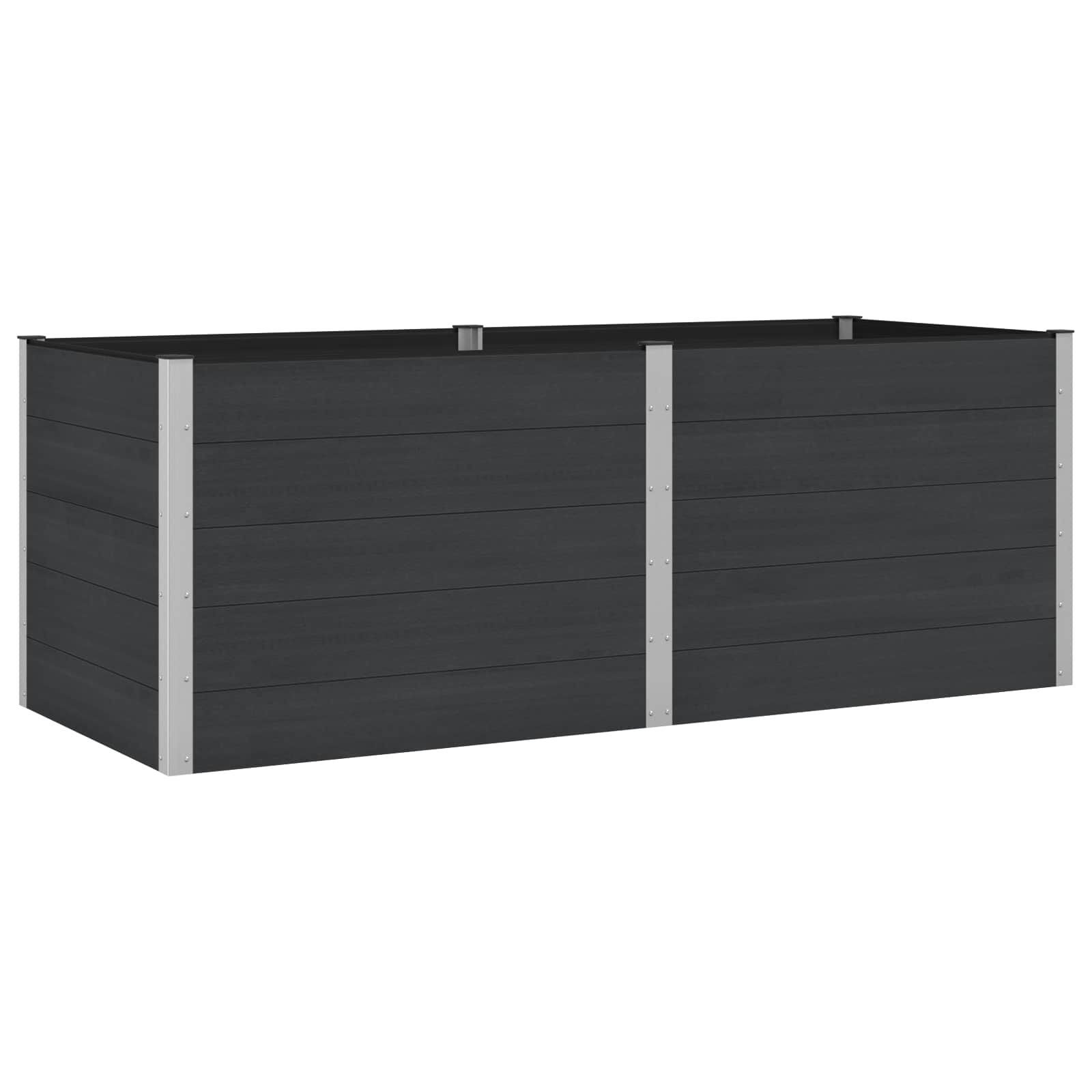 vidaXL Podniesiona rabata ogrodowa Czarny 250 x 100 x 91 cm