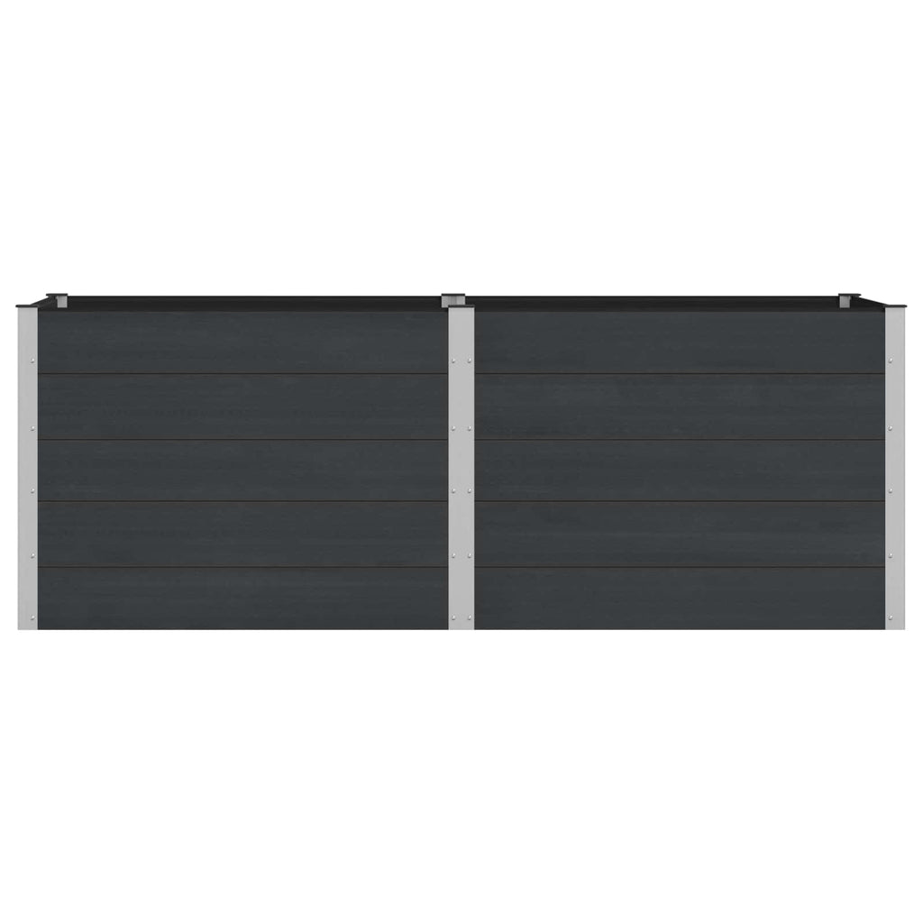 vidaXL Podniesiona rabata ogrodowa Czarny 250 x 100 x 91 cm
