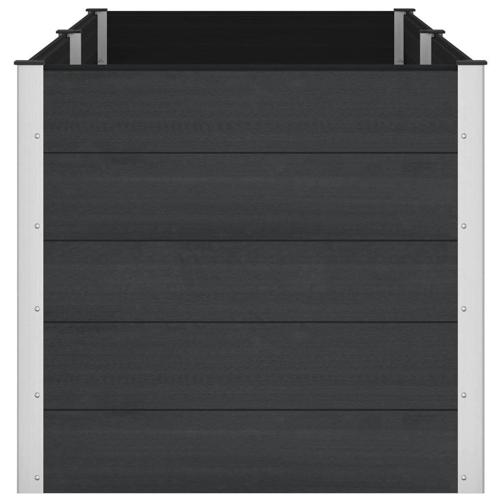 vidaXL Podniesiona rabata ogrodowa Czarny 250 x 100 x 91 cm