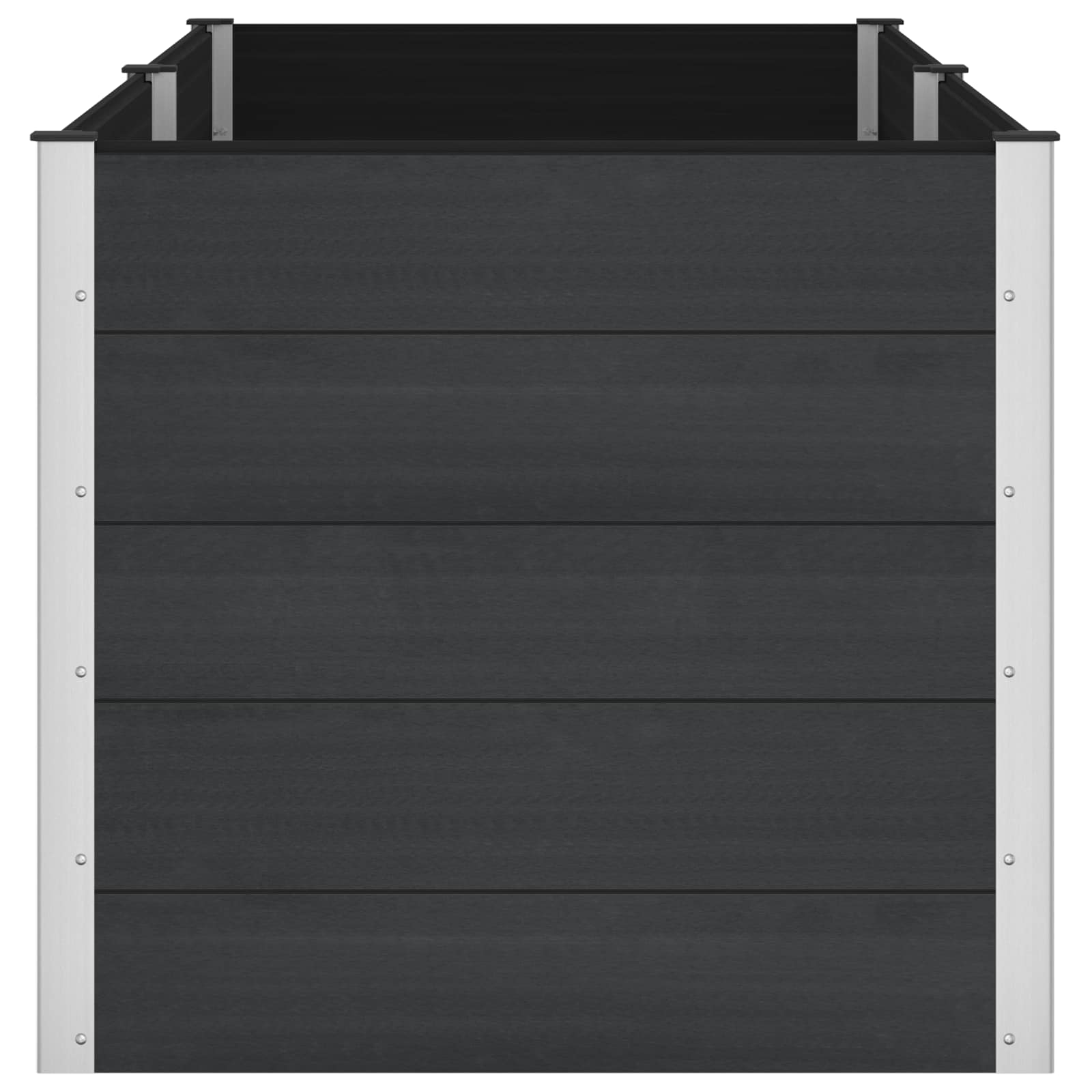 vidaXL Podniesiona rabata ogrodowa Czarny 250 x 100 x 91 cm