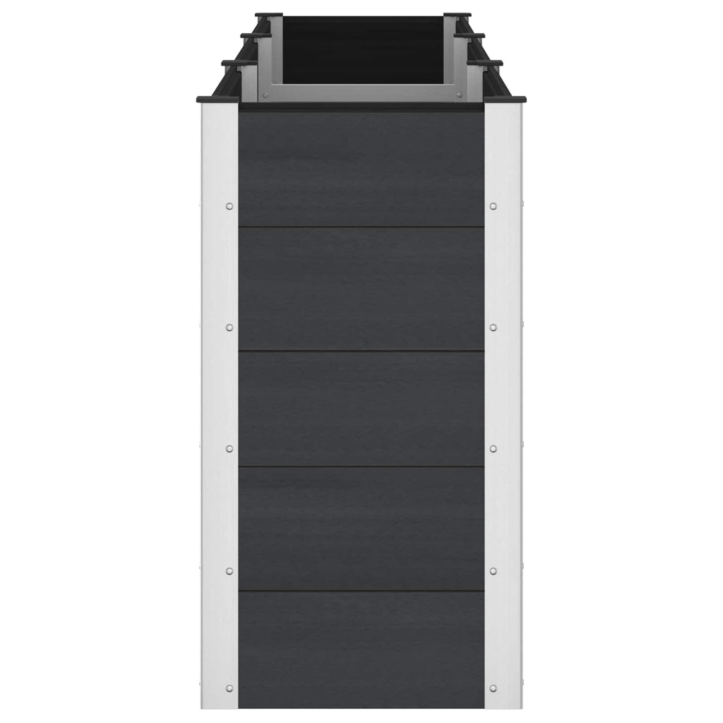 vidaXL Podniesiona rabata ogrodowa Czarny 300 x 50 x 91 cm