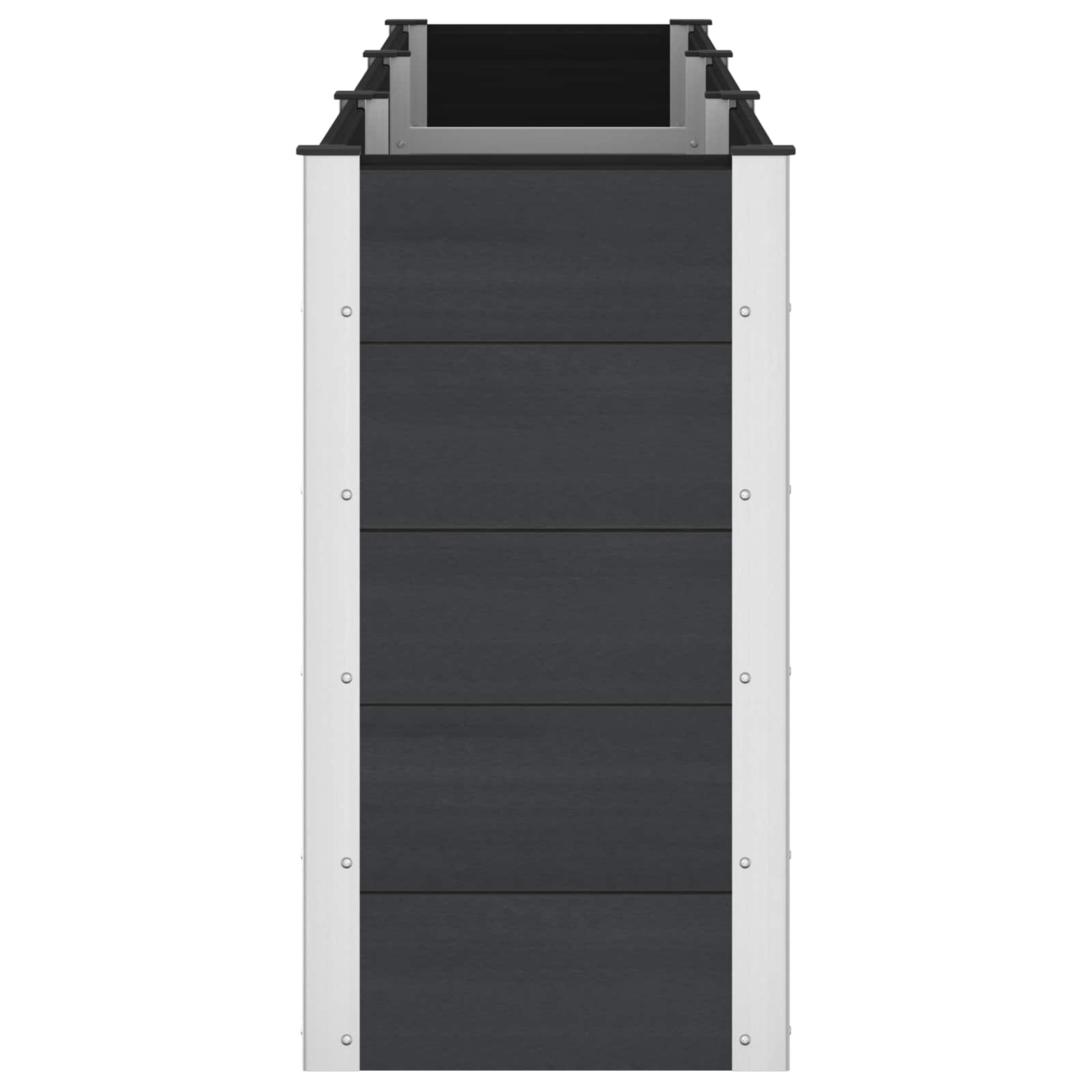 vidaXL Podniesiona rabata ogrodowa Czarny 300 x 50 x 91 cm