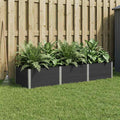 vidaXL Podniesiona rabata ogrodowa Czarny 300 x 100 x 54 cm