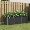 vidaXL Podniesiona rabata ogrodowa Czarny 300 x 100 x 91 cm