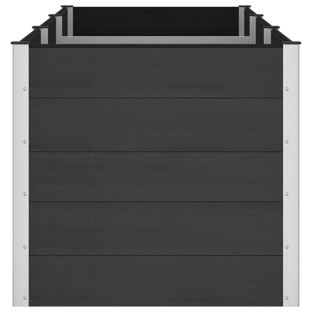 vidaXL Podniesiona rabata ogrodowa Czarny 300 x 100 x 91 cm