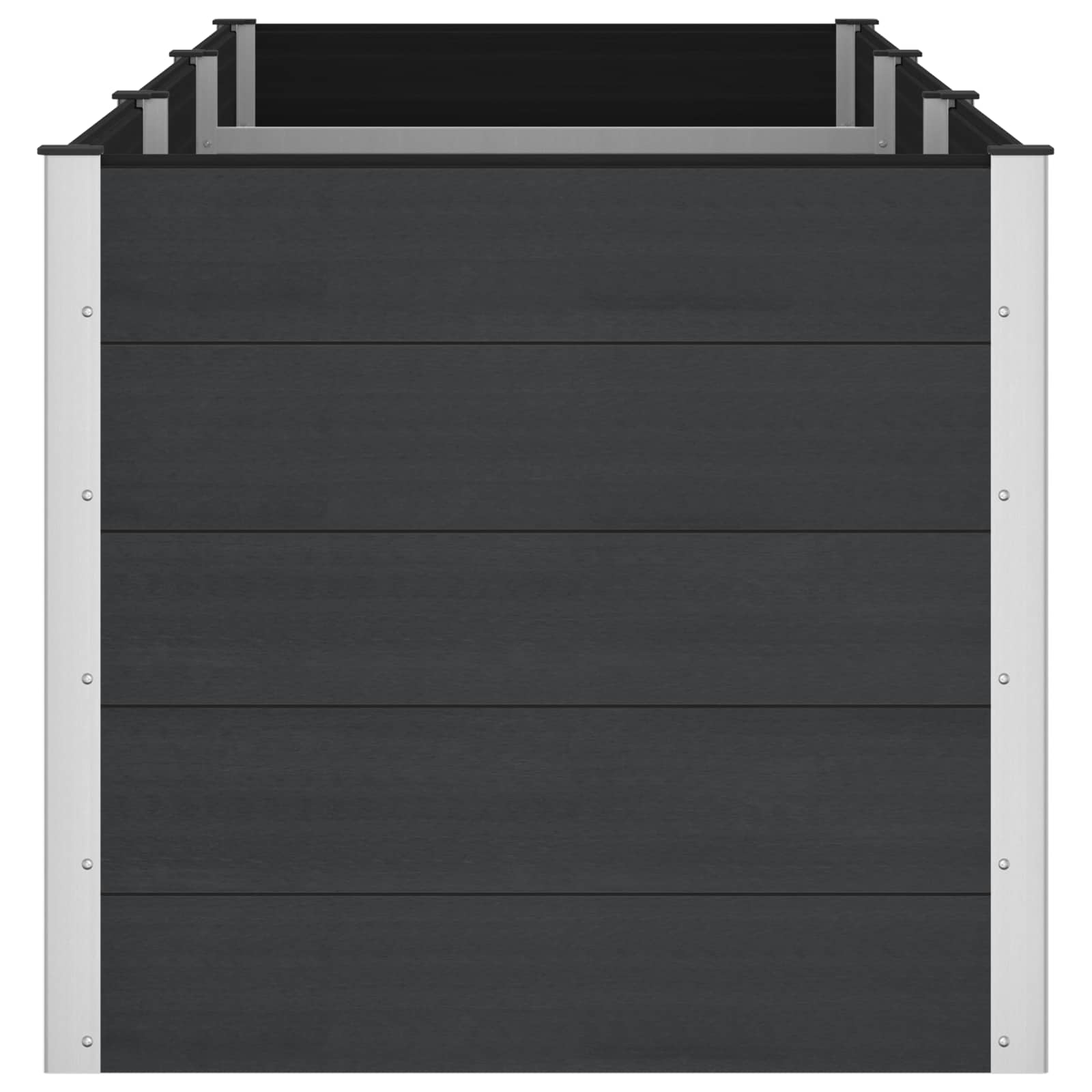 vidaXL Podniesiona rabata ogrodowa Czarny 300 x 100 x 91 cm