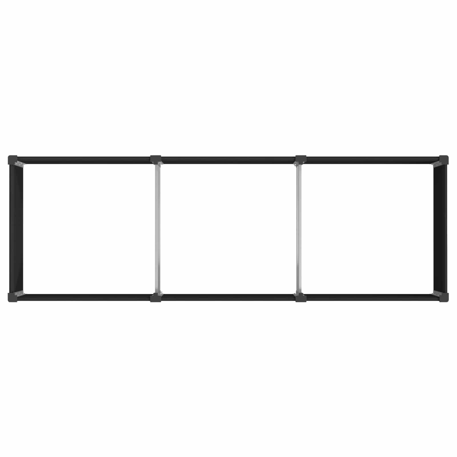 vidaXL Podniesiona rabata ogrodowa Czarny 300 x 100 x 91 cm