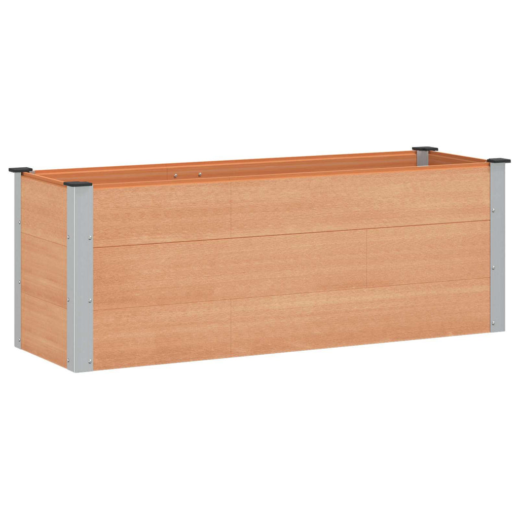 vidaXL Podniesiona rabata ogrodowa brązowy 150 x 50 x 54 cm