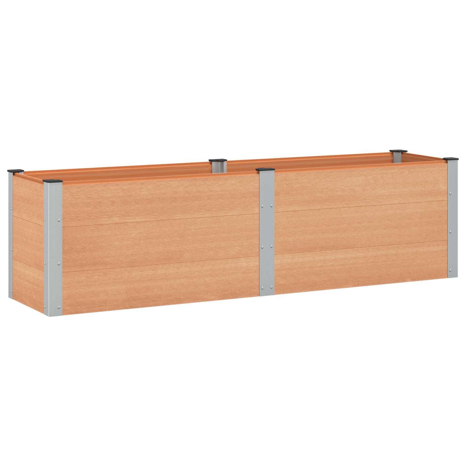 vidaXL Podniesiona rabata ogrodowa brązowy 200 x 50 x 54 cm