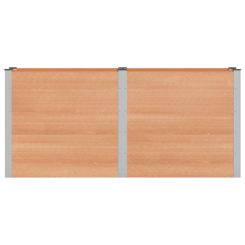 vidaXL Podniesiona rabata ogrodowa brązowy 200 x 50 x 91 cm