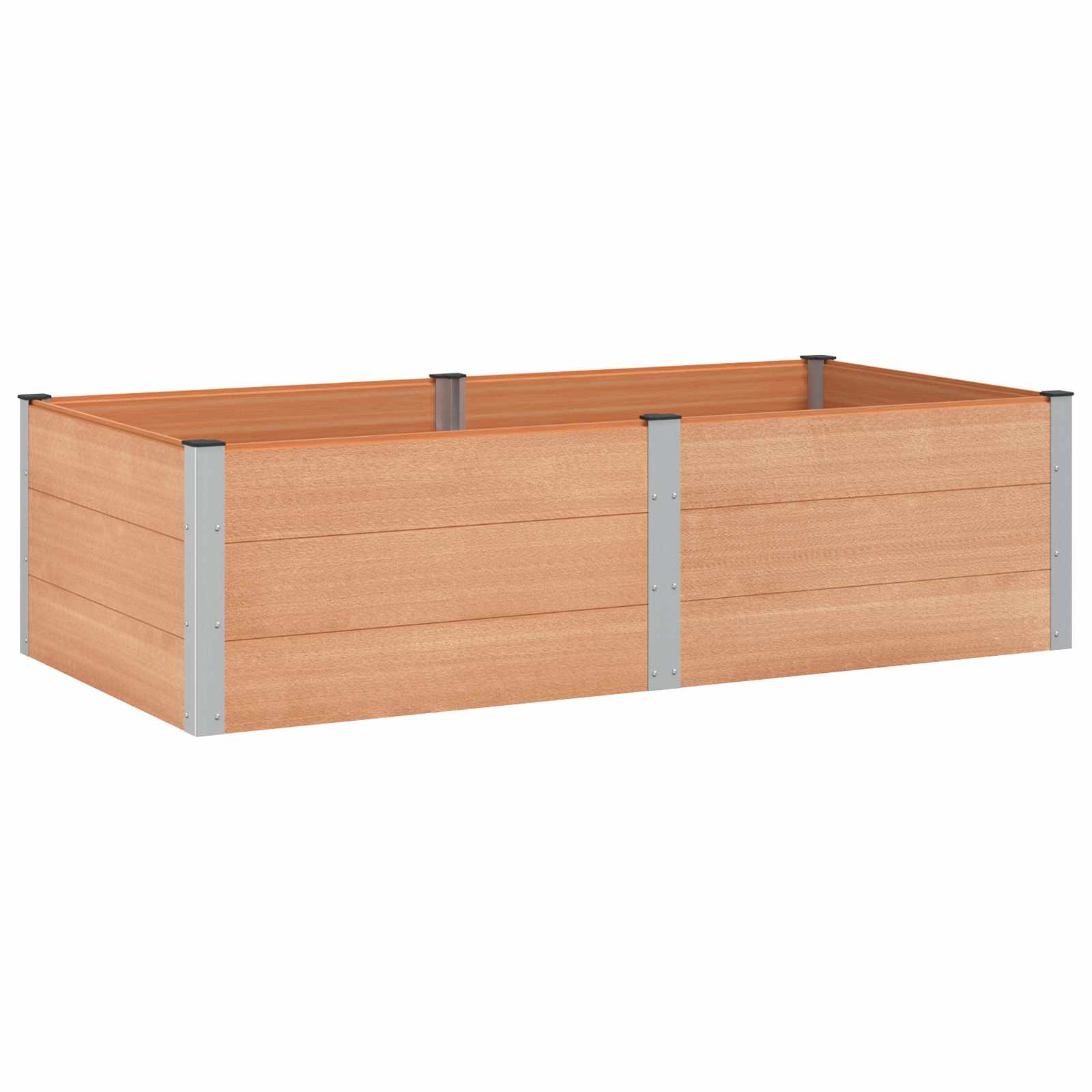 vidaXL Podniesiona rabata ogrodowa brązowy 200 x 100 x 54 cm