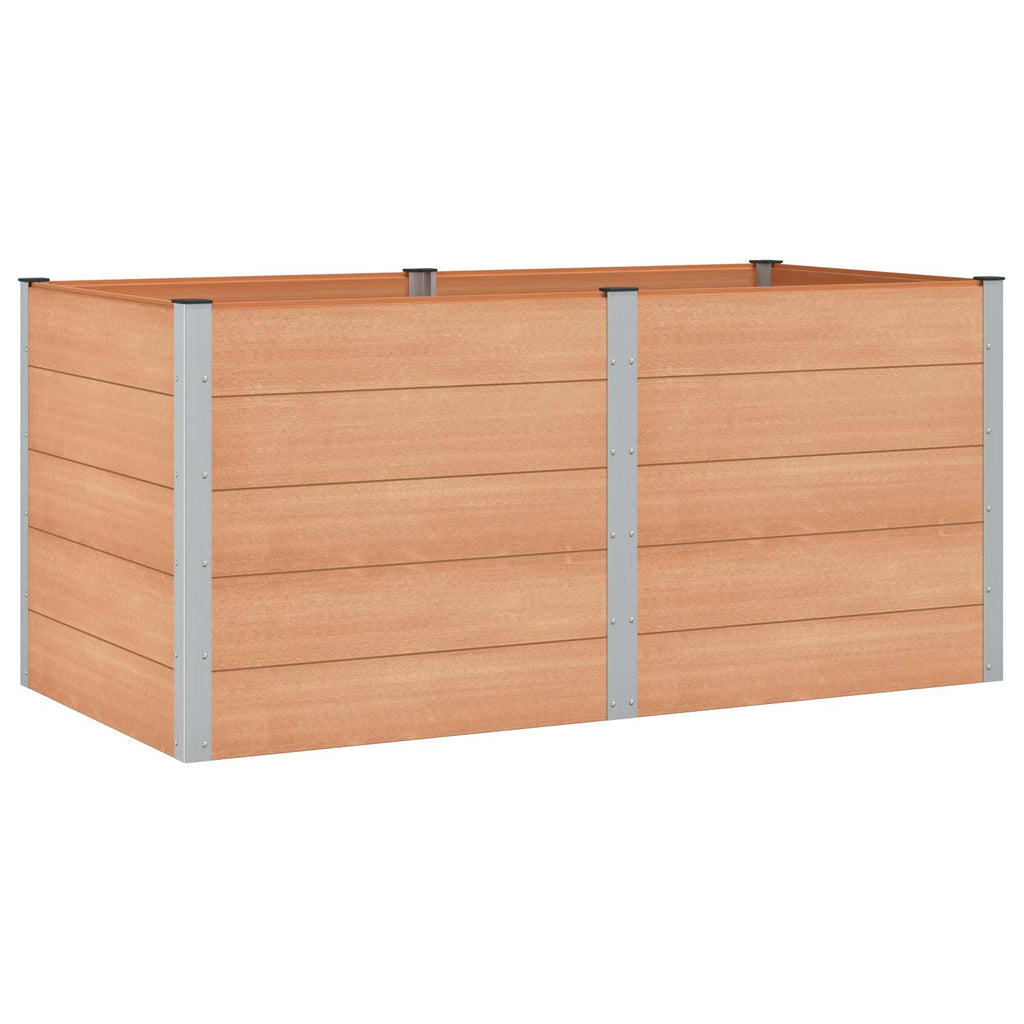 vidaXL Podniesiona rabata ogrodowa brązowy 200 x 100 x 91 cm
