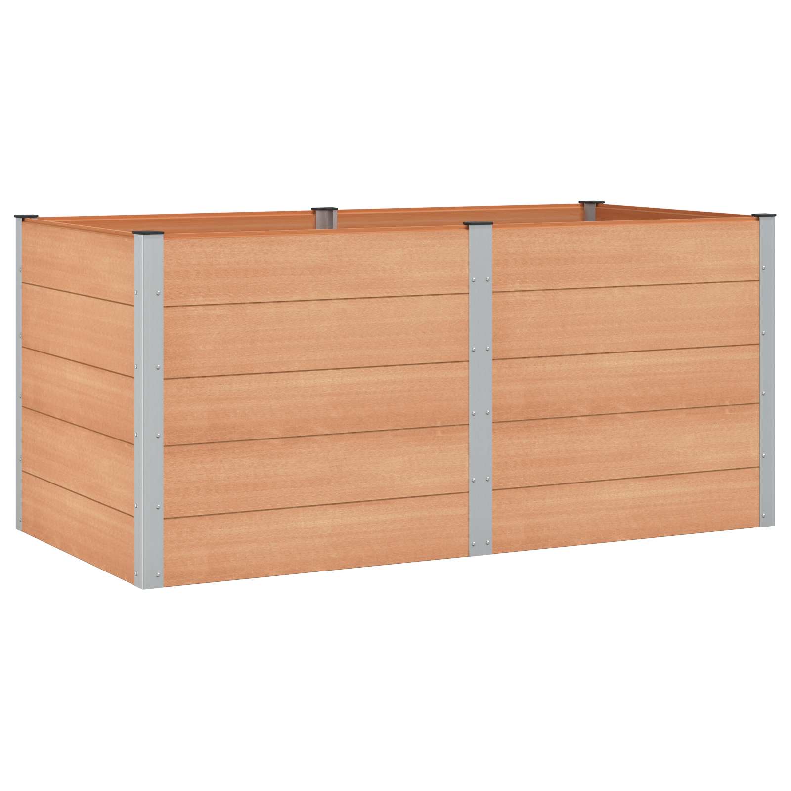 vidaXL Podniesiona rabata ogrodowa brązowy 200 x 100 x 91 cm