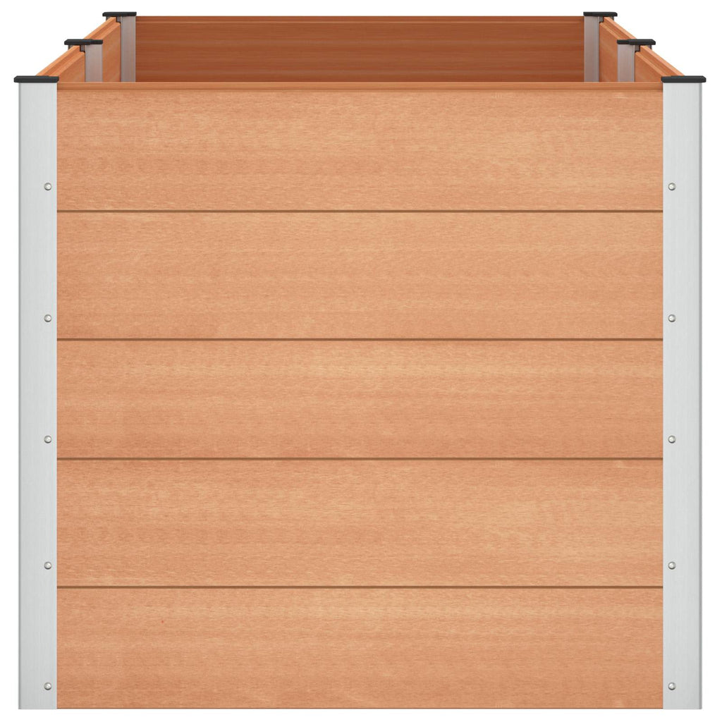 vidaXL Podniesiona rabata ogrodowa brązowy 200 x 100 x 91 cm