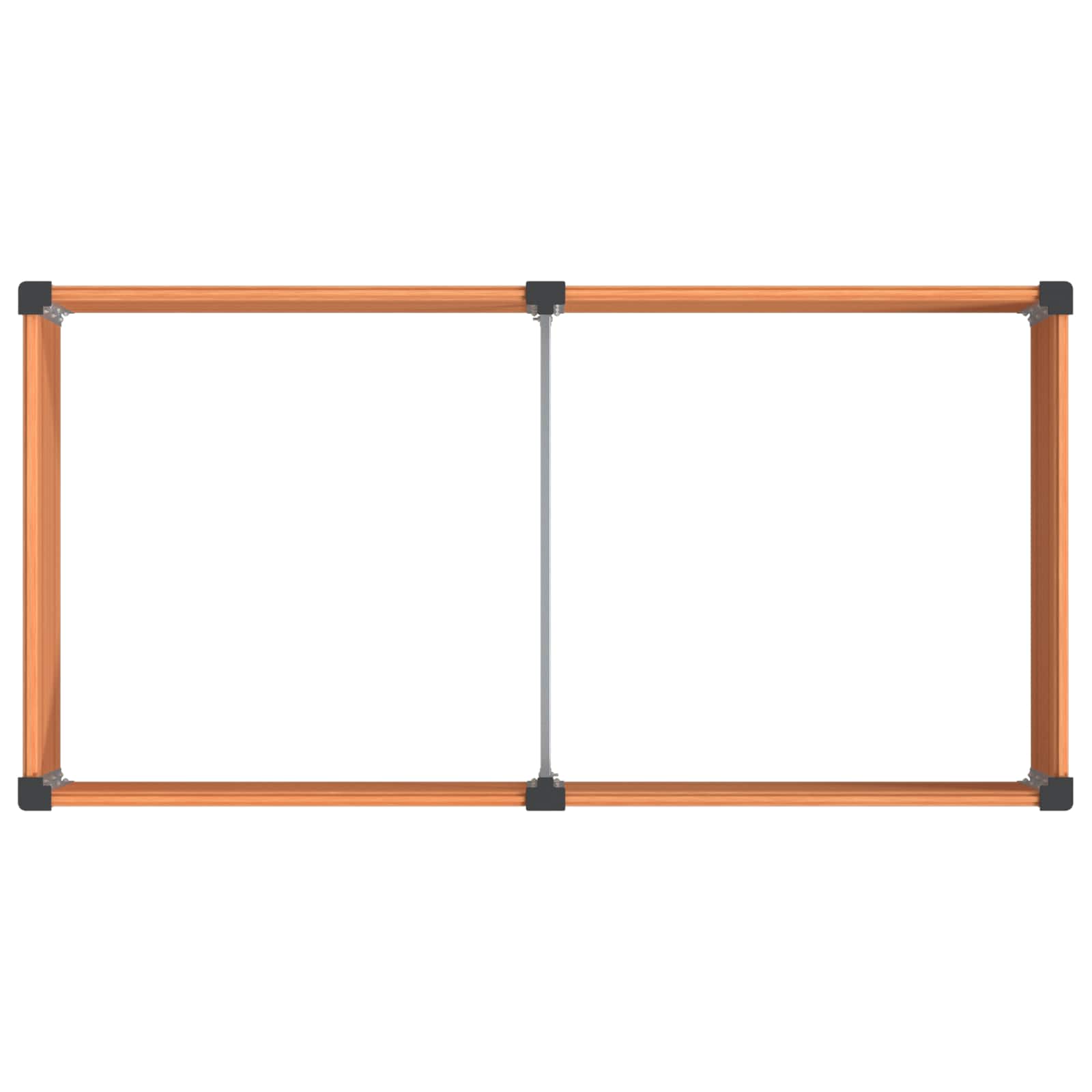 vidaXL Podniesiona rabata ogrodowa brązowy 200 x 100 x 91 cm