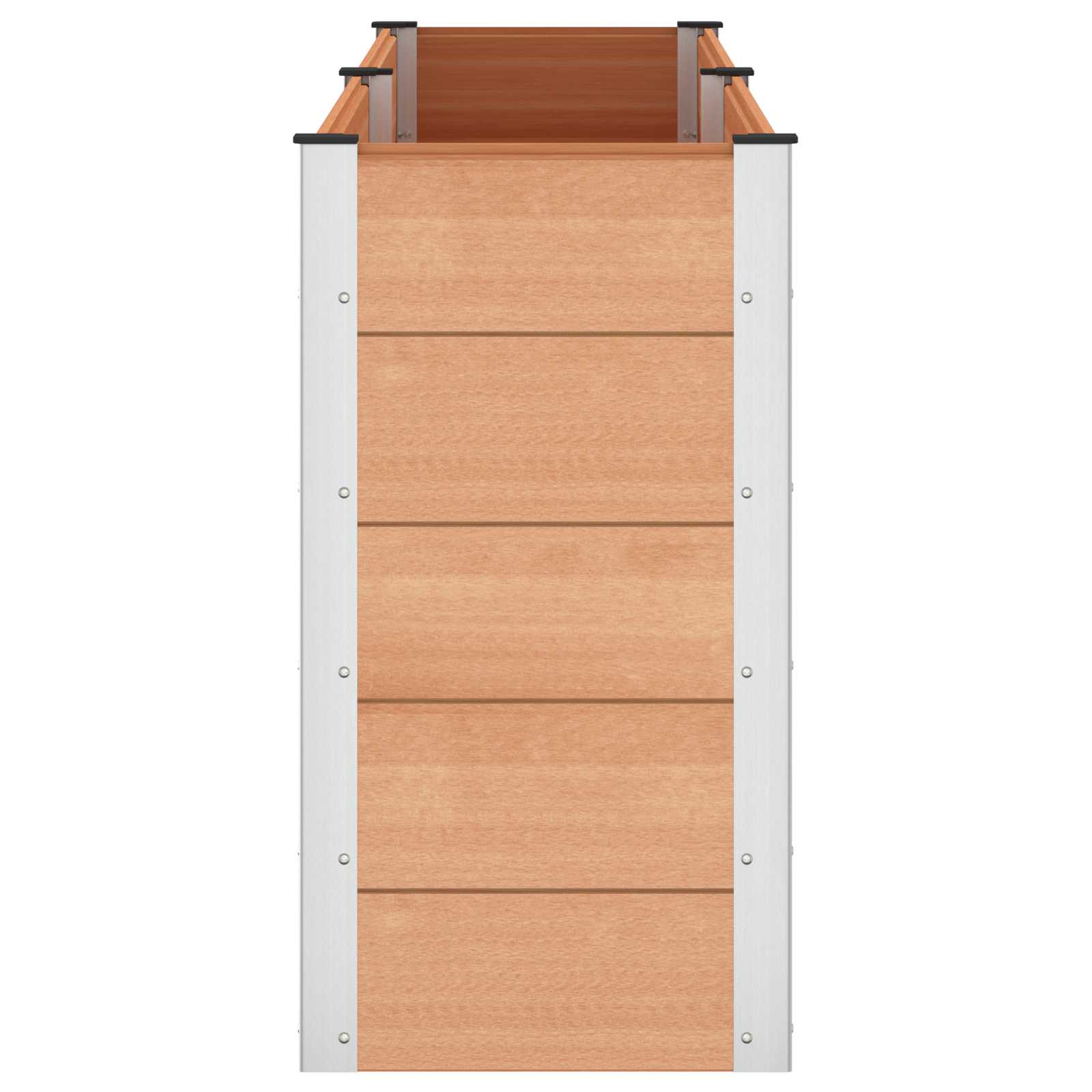 vidaXL Podniesiona rabata ogrodowa brązowy 250 x 50 x 91 cm