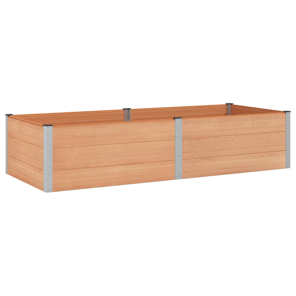 vidaXL Podniesiona rabata ogrodowa brązowy 250 x 100 x 54 cm