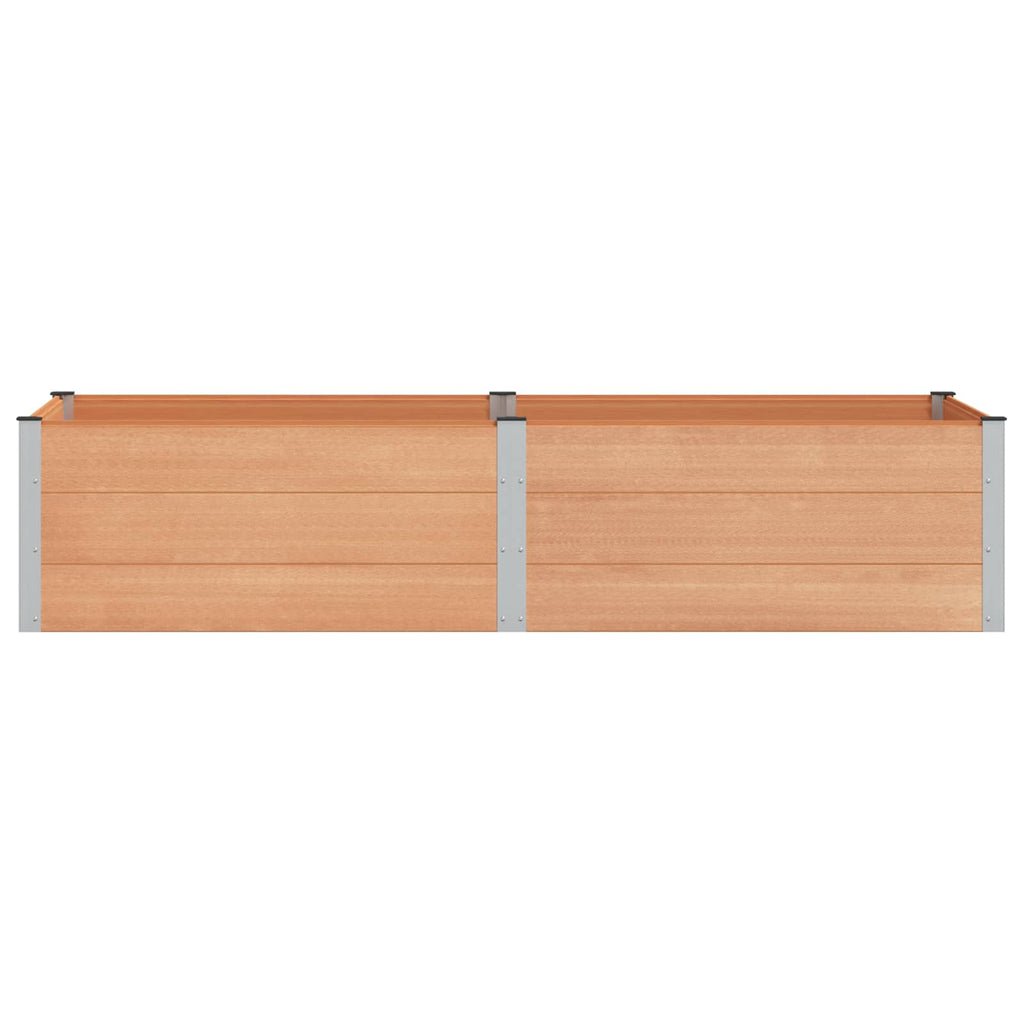 vidaXL Podniesiona rabata ogrodowa brązowy 250 x 100 x 54 cm