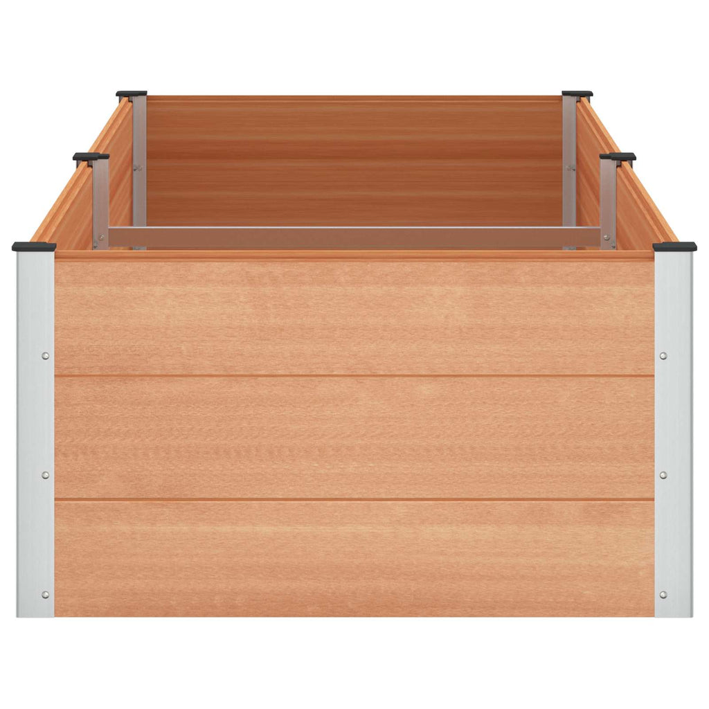 vidaXL Podniesiona rabata ogrodowa brązowy 250 x 100 x 54 cm