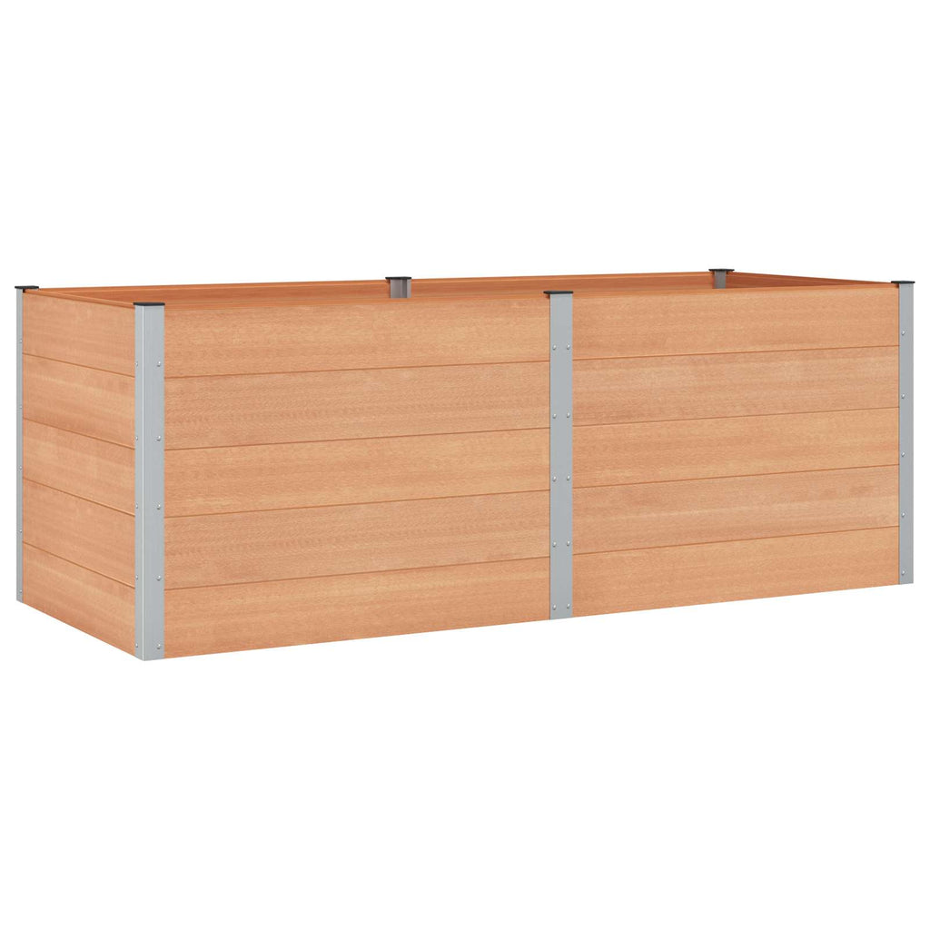 vidaXL Podniesiona rabata ogrodowa brązowy 250 x 100 x 91 cm