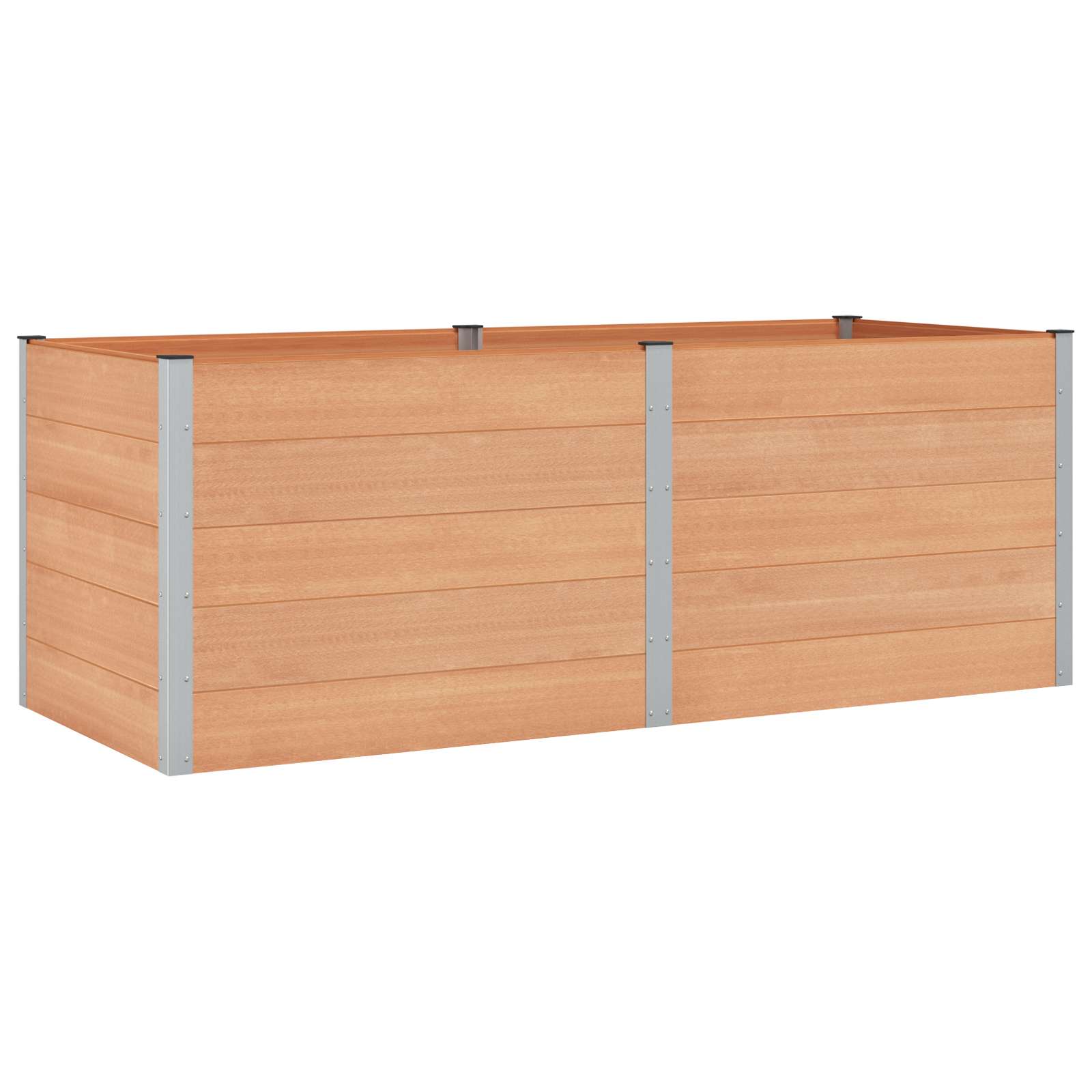vidaXL Podniesiona rabata ogrodowa brązowy 250 x 100 x 91 cm