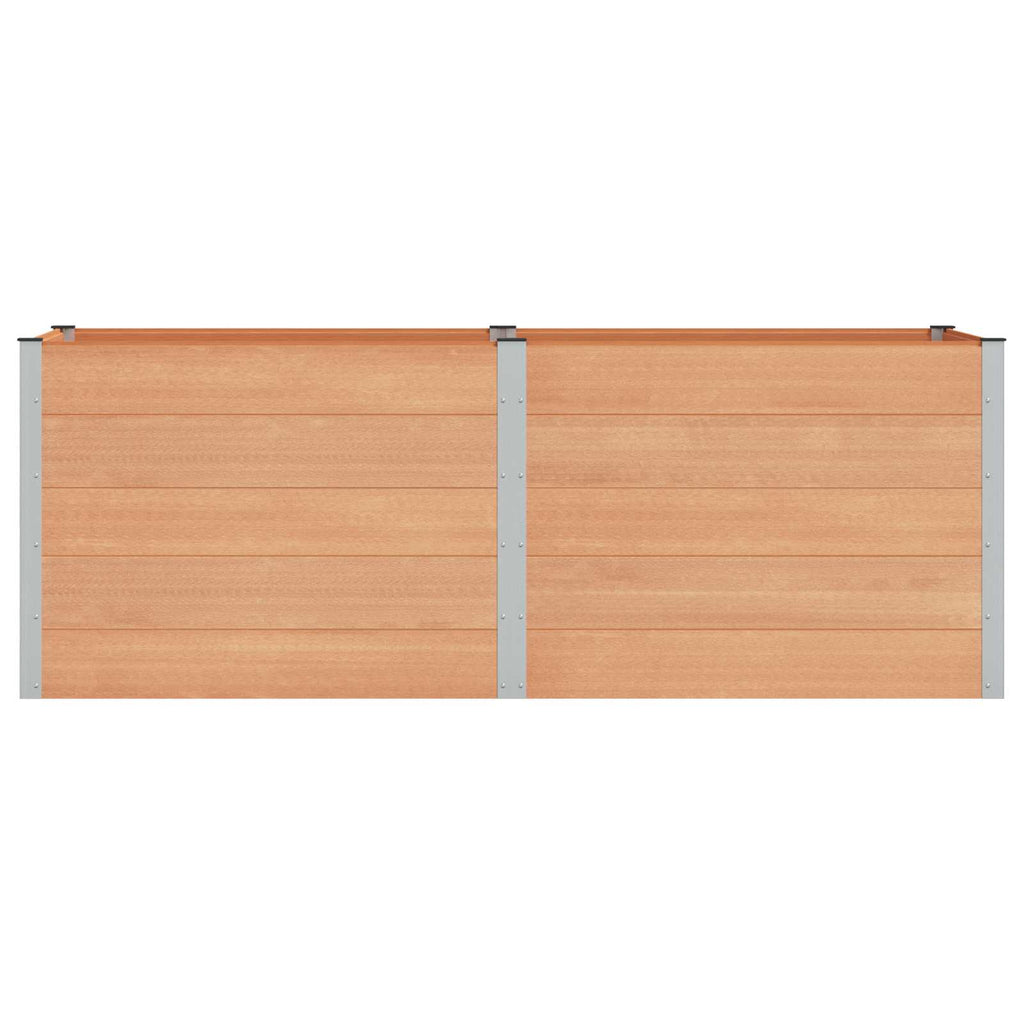 vidaXL Podniesiona rabata ogrodowa brązowy 250 x 100 x 91 cm